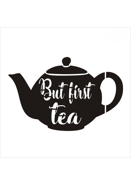 Stencil Sarayi Boyama Şablon Mutfak Obje ve Yazıları - 8787