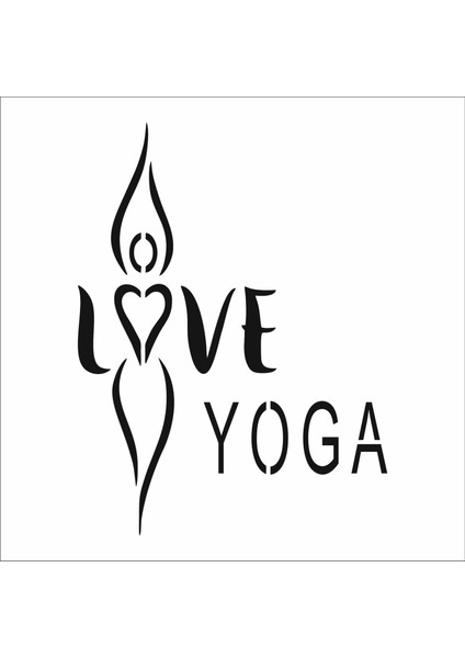 Stencil Sarayi Boyama Şablon Yoga - 8500