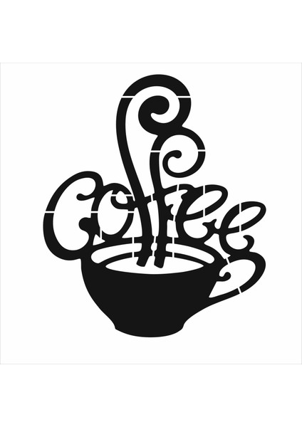 Stencil Sarayi Boyama Şablon Mutfak Obje ve Yazıları - 8265