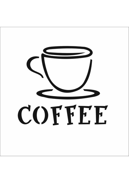 Stencil Sarayi Boyama Şablon Mutfak Obje ve Yazıları - 8900