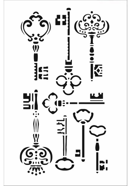 Stencil Sarayi Boyama Şablon Objeler - 4010