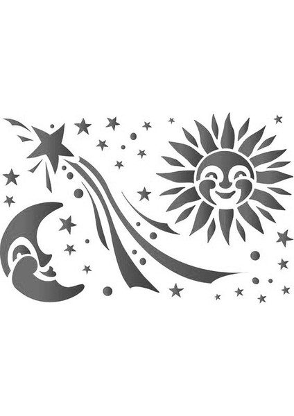 Stencil Sarayi Boyama Şablon Objeler - 4458