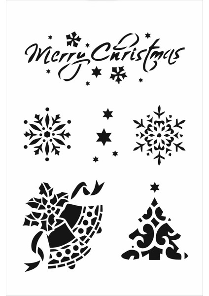 Stencil Sarayi Boyama Şablon Yeni Yıl - 4375