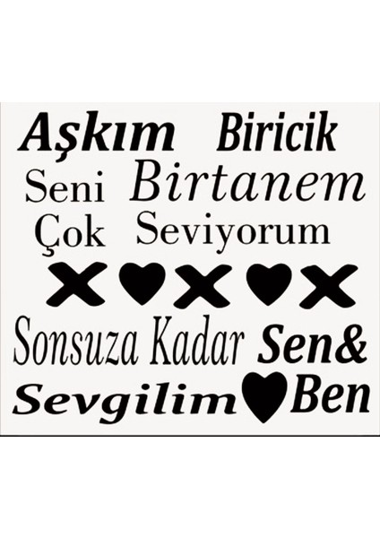 Stencil Sarayi Boyama Şablon Yazı ve Numaralar - 4378