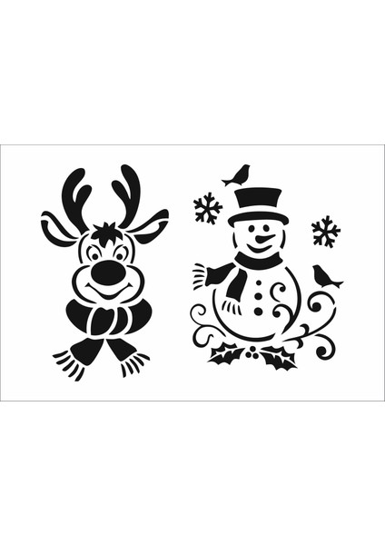 Stencil Sarayi Boyama Şablon Yeni Yıl - 4175