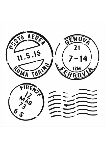 Stencil Sarayi Boyama Şablon Pul - 4382