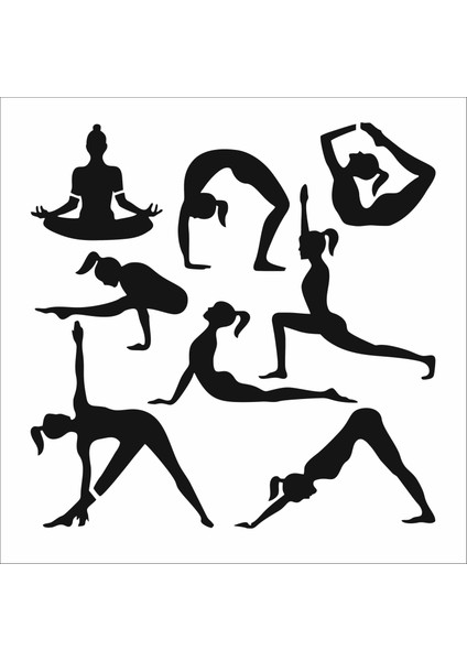 Stencil Sarayi Boyama Şablon Yoga - 8506