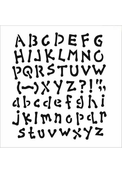 Stencil Sarayi Boyama Şablon Yazı ve Numaralar - 4395