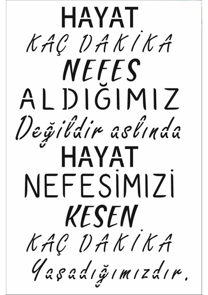 Stencil Sarayi Boyama Şablon Yazı ve Numaralar - 8455