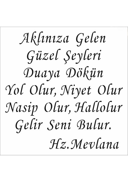 Stencil Sarayi Boyama Şablon Yazı ve Numaralar - 8417