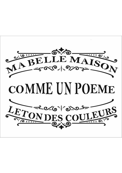 Stencil Sarayi Boyama Şablon Yazı ve Numaralar - 5049