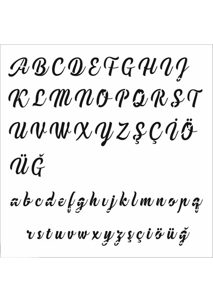 Stencil Sarayi Boyama Şablon Yazı ve Numaralar - 8433