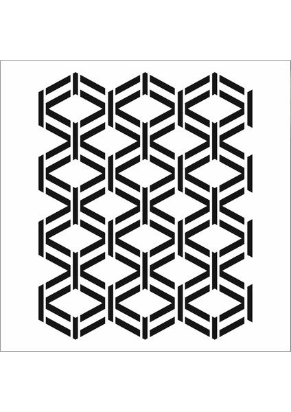 Stencil Sarayi Boyama Şablon Zemin Deseni - 7918