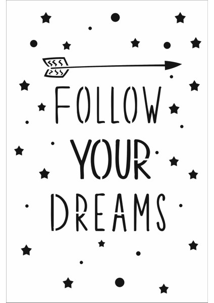 Stencil Sarayi Boyama Şablon Yazı ve Numaralar - 8905