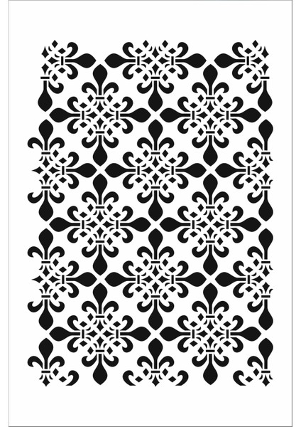 Stencil Sarayi Boyama Şablon Zemin Deseni - 4018