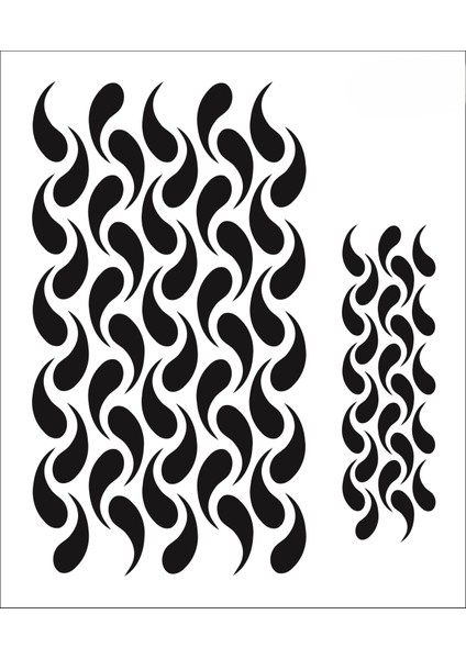 Stencil Sarayi Boyama Şablon Zemin Deseni - 1130