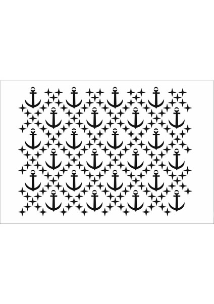 Stencil Sarayi Boyama Şablon Zemin Deseni - 4123