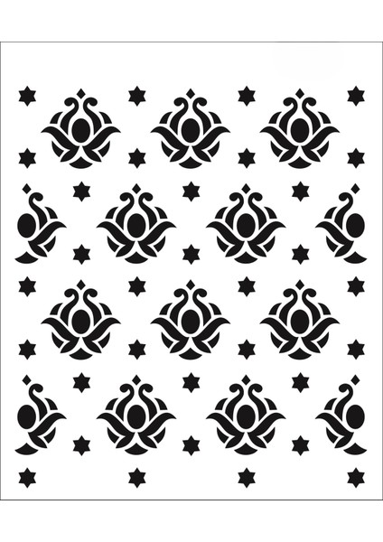 Stencil Sarayi Boyama Şablon Zemin Deseni - 1189