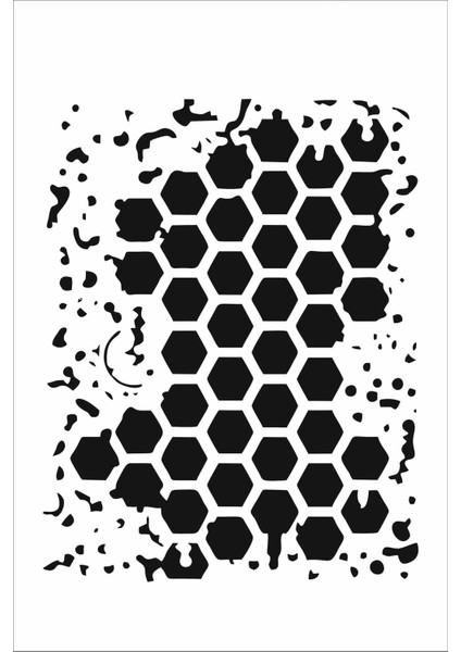 Stencil Sarayi Boyama Şablon Zemin Deseni - 4631
