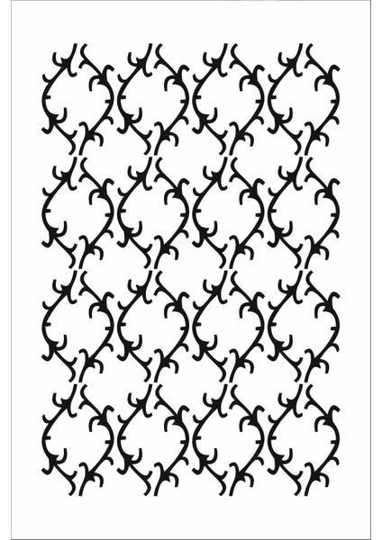 Stencil Sarayi Boyama Şablon Zemin Deseni - 4364