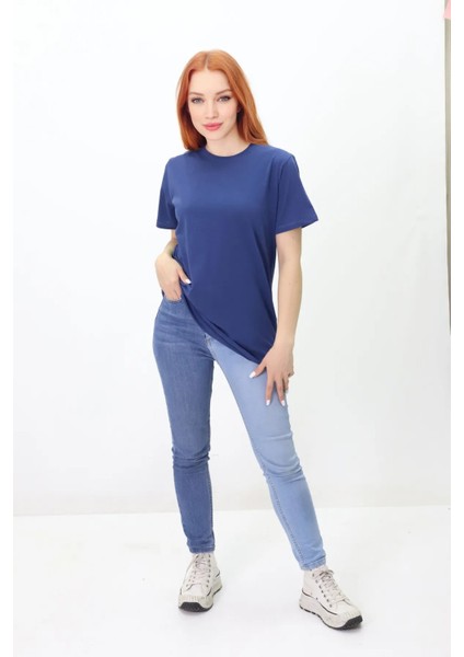 Oversize Baskısız T-Shirt -