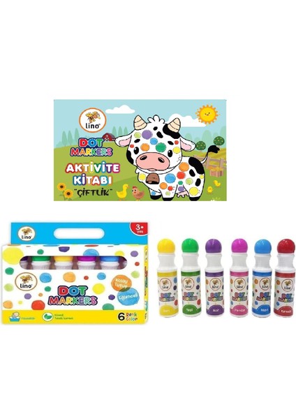 Dot Markers 6’lı Yıkanabilir Kalem ve Boyama Kitabı