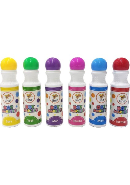 Dot Markers 6’lı Yıkanabilir Kalem ve Boyama Kitabı modelleri