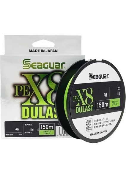 Dulast Pe 8 Örgü Spin Ip Misina 150MT Flash Green