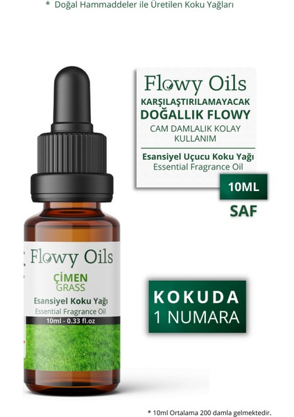 Çimen Saf Esansiyel Uçucu Koku Yağı Esans Buhurdanlık Yağı Difüzör Esansı Fragrance Oil 10ML
