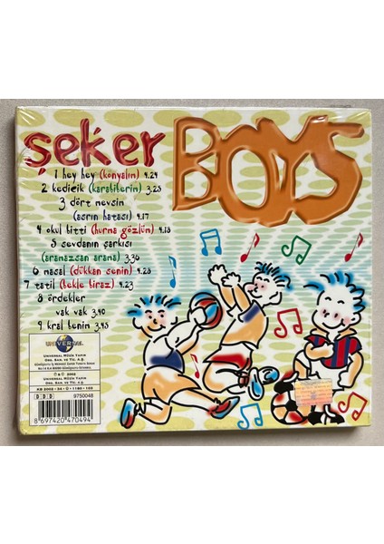 Şeker Boys CD  (Jelatininde Sıfır Orjnal Dönem Baskı Cd)