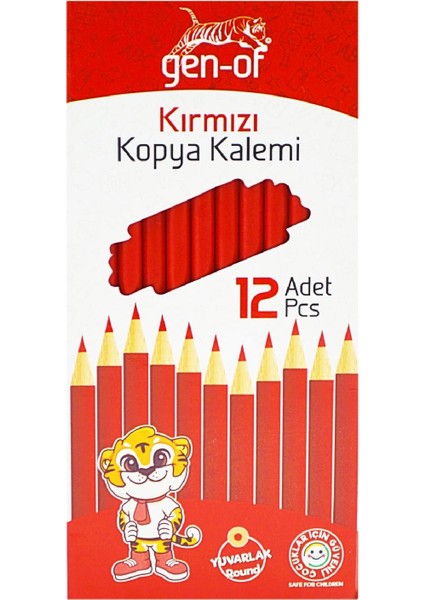 Gen Of Yuvarlak Kırmızı Kopya Kalemi 1 Adet