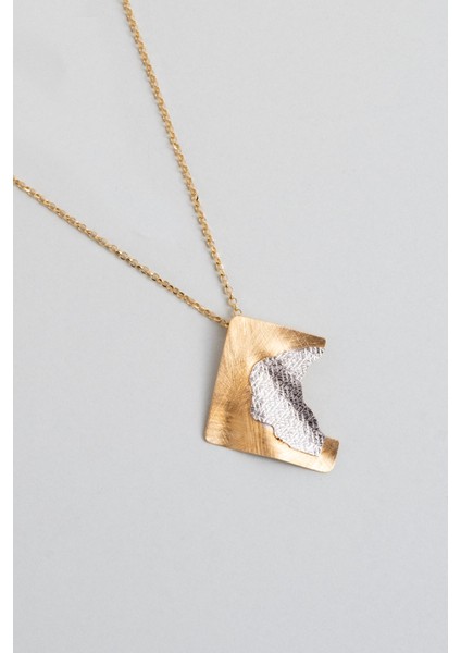 Kayıp Şehir 18 Ayar Sarı Altın Kaplama 47 cm Gümüş Tasarım Kolye fiyatları