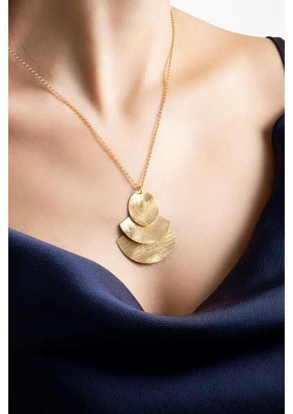 Petra Güneşi 18 Ayar Sarı Altın Kaplama 47 cm Gümüş Tasarım Kolye fırsatları