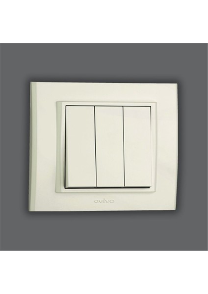 Üçlü Anahtar Ovivo Grano Krem Renk fiyatları