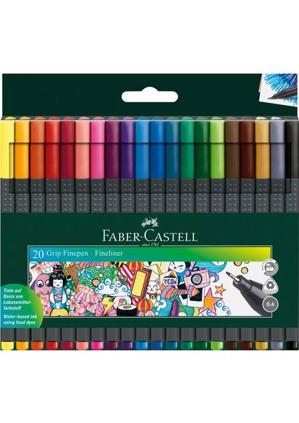 Faber Castell 20'li Grıp Finepen 0 4 mm