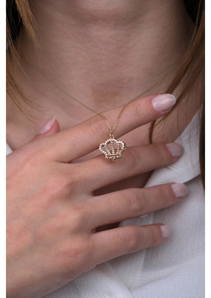 Güzide 14 Ayar Altın Taç Kolye modelleri