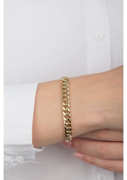 14 Ayar Altın Gurmet Zincir Bileklik modelleri