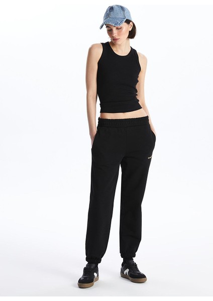 Lcw Vision Beli Lastikli Baskılı Kadın Jogger Eşofman Altı