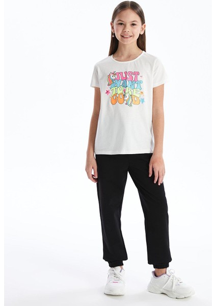 Lcw Kids Beli Lastikli Basic Kız Çocuk Jogger Eşofman Altı