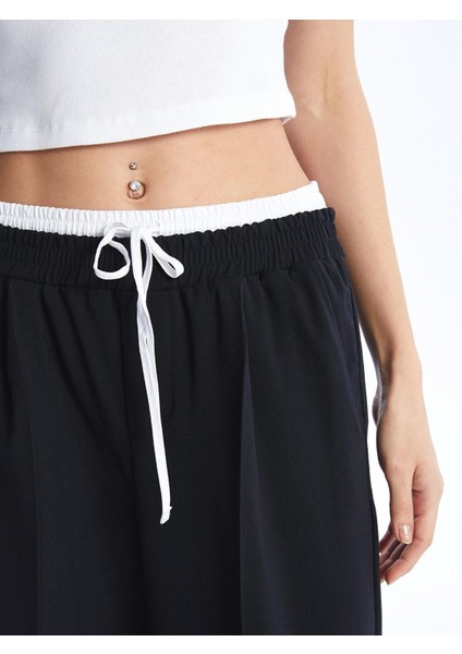 Xsıde Beli Lastikli Düz Geniş Paça Kadın Pantolon modelleri