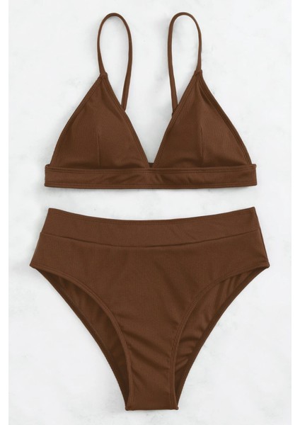Ayarlanabilir Askılı Üçgen Tasarım Yüksek Bel Bikini Takımı fiyatları