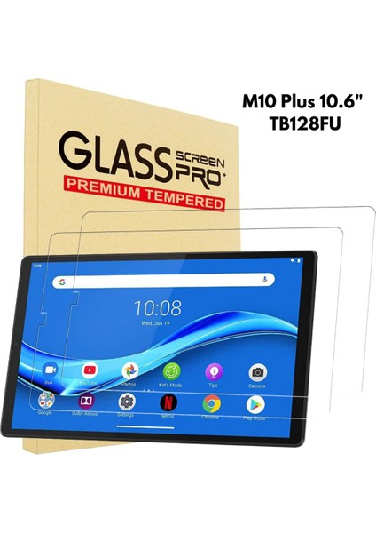 Lenovo Tab M10 Plus TB128FU Uyumlu Premium Temperli Ekran Koruyucu Kırılmaz Cam