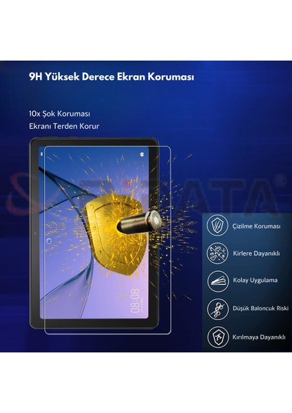 Lenovo Tab M10 Plus TB128FU Uyumlu Premium Temperli Ekran Koruyucu Kırılmaz Cam