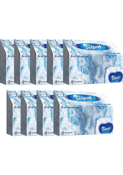 El ve Yüz Havlusu 9 Paket 720 Yaprak
