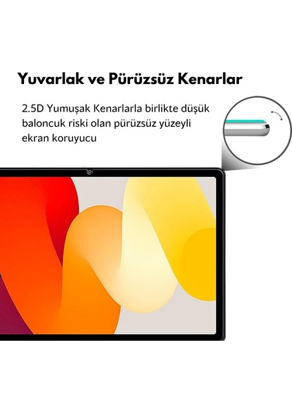 Xiaomi Pad 6 Uyumlu Premium Temperli Ekran Koruyucu Kırılmaz Cam