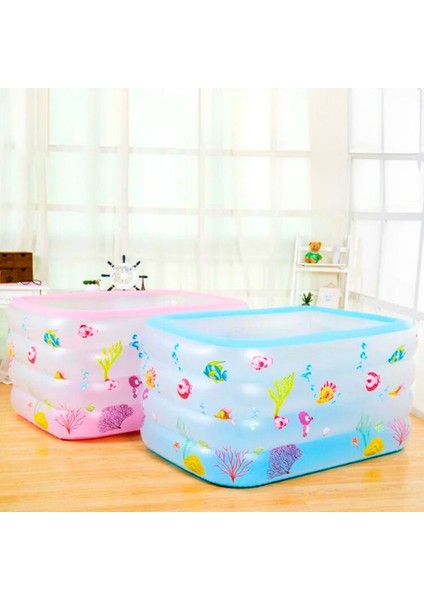 2 Kişilik Büyük Boy Derin Havuz Baby Shower Yüksek Kalite Şişme Bebek ve Çocuk Havuzu 140 x 100 x 7