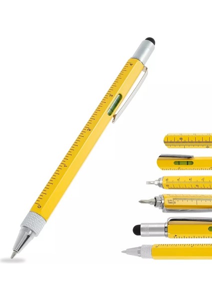 Su Terazili Cetvelli Tornavidalı Mühendis Kalemi 7 Fonksiyonlu Özel Kutusunda flyon-666 fırsatları