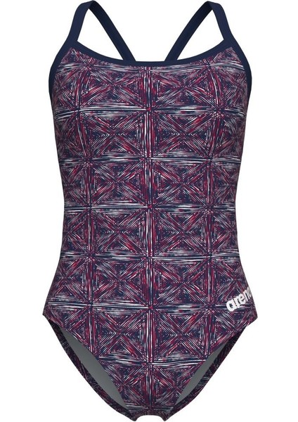 Abstract Tıles Kadın Yüzücü Mayosu 007141417