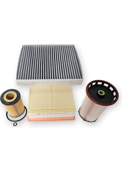 Skoda Karoq 2022-2024 Dizel Hava Yağ Yakıt Polen Filtre Set Mann modelleri