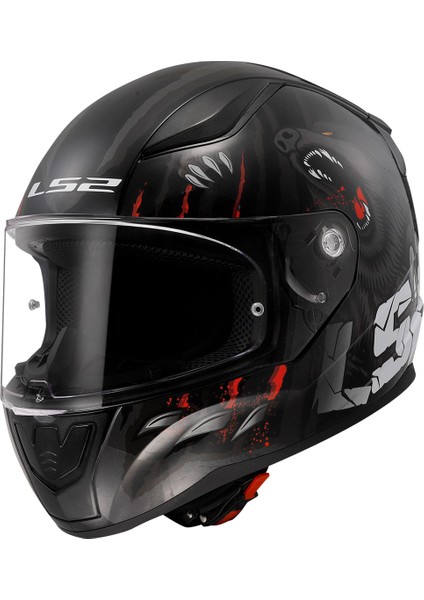 Rapid 2 Clawn Mat Siyah-Gri-Kırmızı Kask